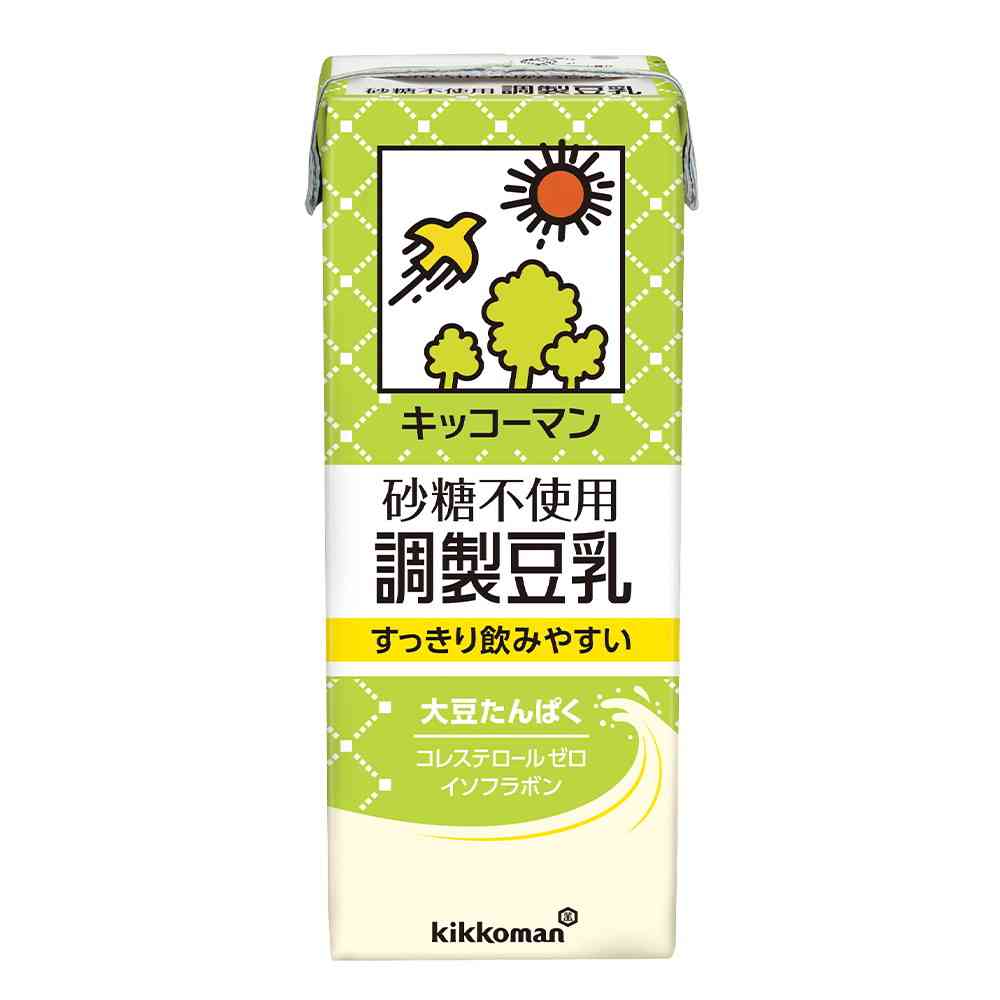 ◆キッコーマン 砂糖不使用 調製豆乳 200ml 【36個セット】
