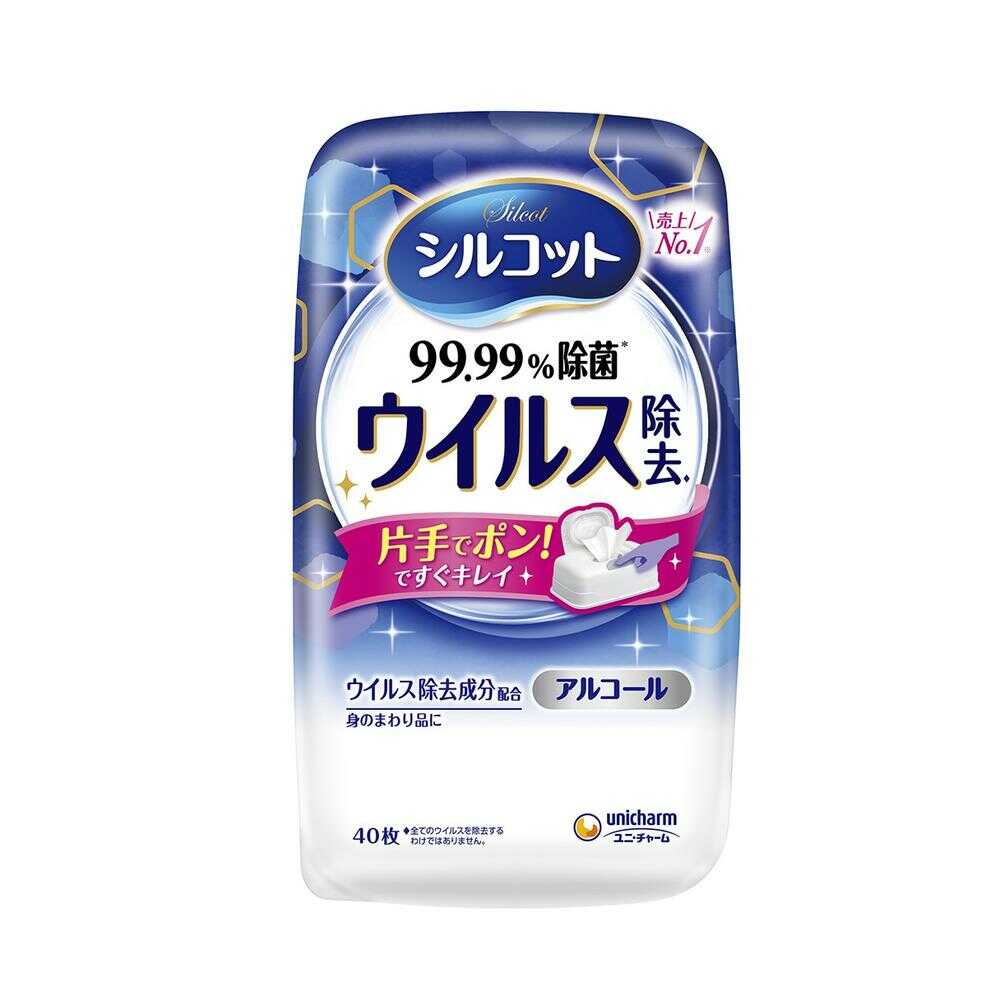 ユニチャーム シルコット ノロクリアウェット除菌 アルコールタイプ 本体 40枚