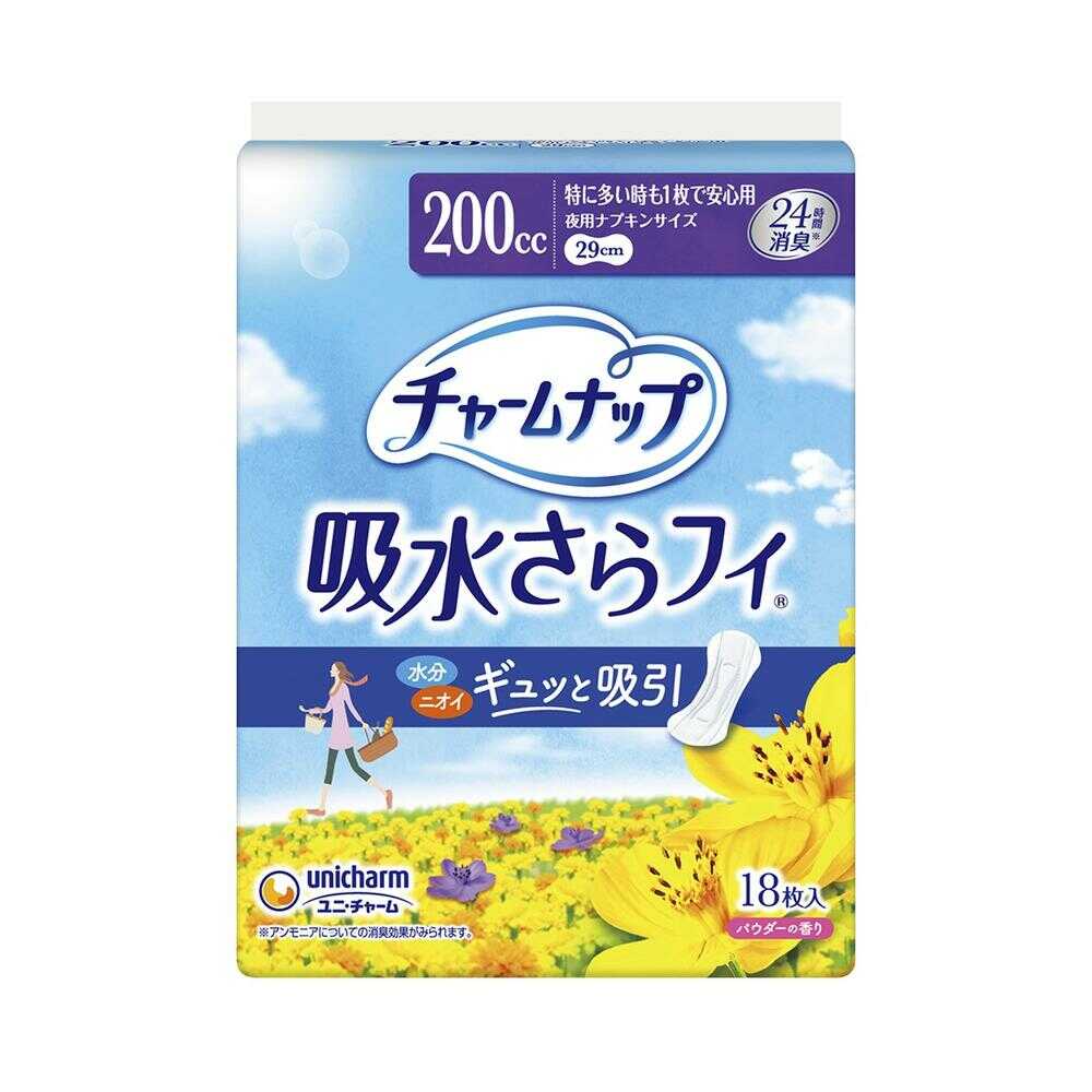 ユニ・チャーム チャームナップ 特に多い時も1枚で安心用 200cc 18枚