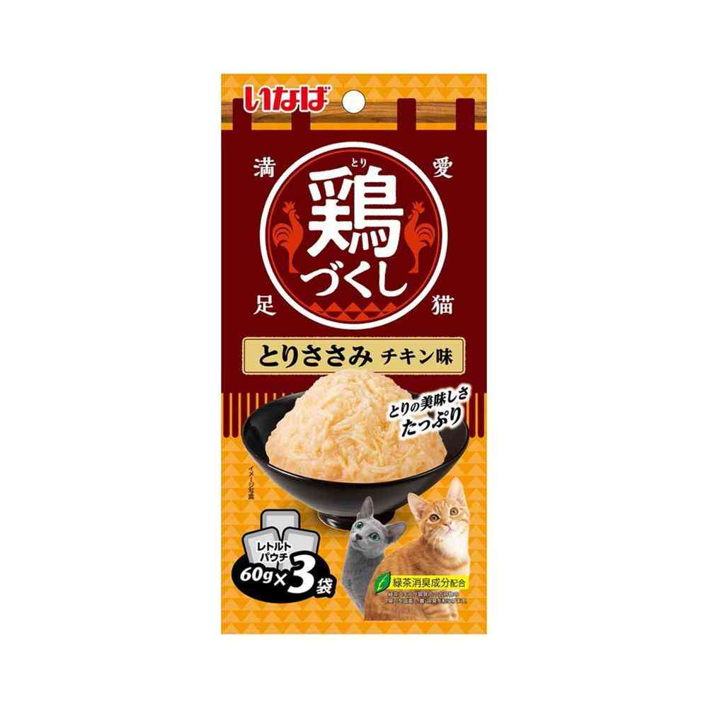 Other Wet Food - いなば ペットフード 鶏づくし パウチ とりささみ チキン味 60g×3袋