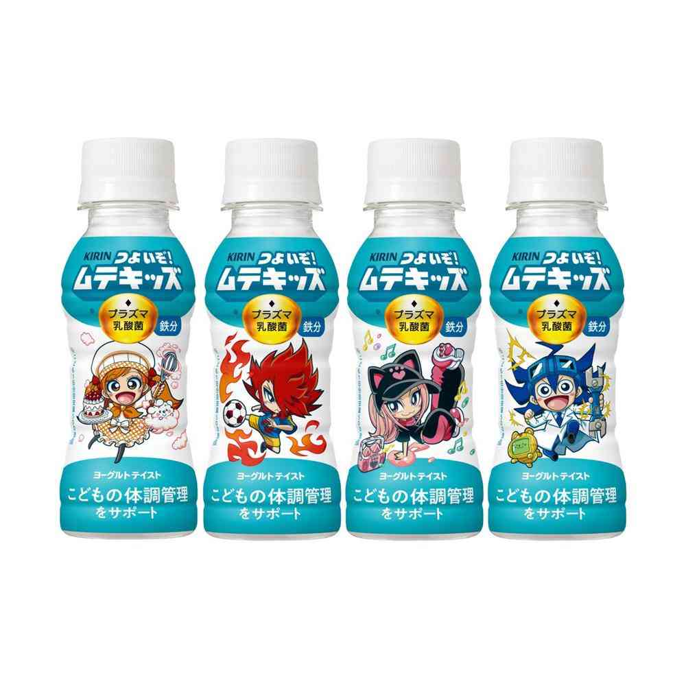 商品説明(製品の特徴)「キリン つよいぞ！ムテキッズ」は、からだの内側からつよくて元気な体をつくる、こども向け飲料。プラズマ乳酸菌500億個（子ども1日分目安量）と、鉄分配合で、子どもがよろこぶ、甘さすっきりの飲みやすいヨーグルト テイスト。飲みきりやすい100mlサイズだから、朝・朝食時・お風呂上りなどにもぴったり。おいしく飲んで、日々のこどもの体調管理のサポートに。げんきなら、色んなことが経験できる。こどもを想う親心から生まれた「こどものためのプラズマ乳酸菌入り飲料」です。使用上の注意開封後はお早めにお召し上がりください。アレルゲン乳、大豆添加物砂糖（国内製造）、脱脂粉乳、乳酸菌末／酸味料、安定剤（増粘多糖類：大豆由来）、香料、ピロリン酸鉄保管及び取扱上の注意容器への衝撃、冷蔵庫保管、車内等高温になる場所での放置をさけてください。容器の破損、液漏れの原因になります。安全に関する注意原料料由来の成分が浮遊、沈殿、また液色が変化することがあります。品質には問題ありません。問い合わせ先キリンビバレッジ株式会社お客様相談室 電話番号：0120-595-955受付時間：月〜金曜日の9:00〜17:00（土日・祝日を除く）メーカー名(製造販売会社)キリンビバレッジ株式会社ブランド名ムテキッズ原産国日本、オーストラリア、ドイツ、韓国広告文責株式会社サンドラッグ/電話番号:0120-009-368JAN45226830x30 ※パッケージ・デザイン・内容等は、リニューアルにより予告なしに変更される場合がありますので、予めご了承ください。※お届け地域によっては、表記されている日数よりもお届けにお時間を頂く場合がございます。飲料、ドリンク、子供、健康、乳酸菌、プラズマ、ヨーグルト