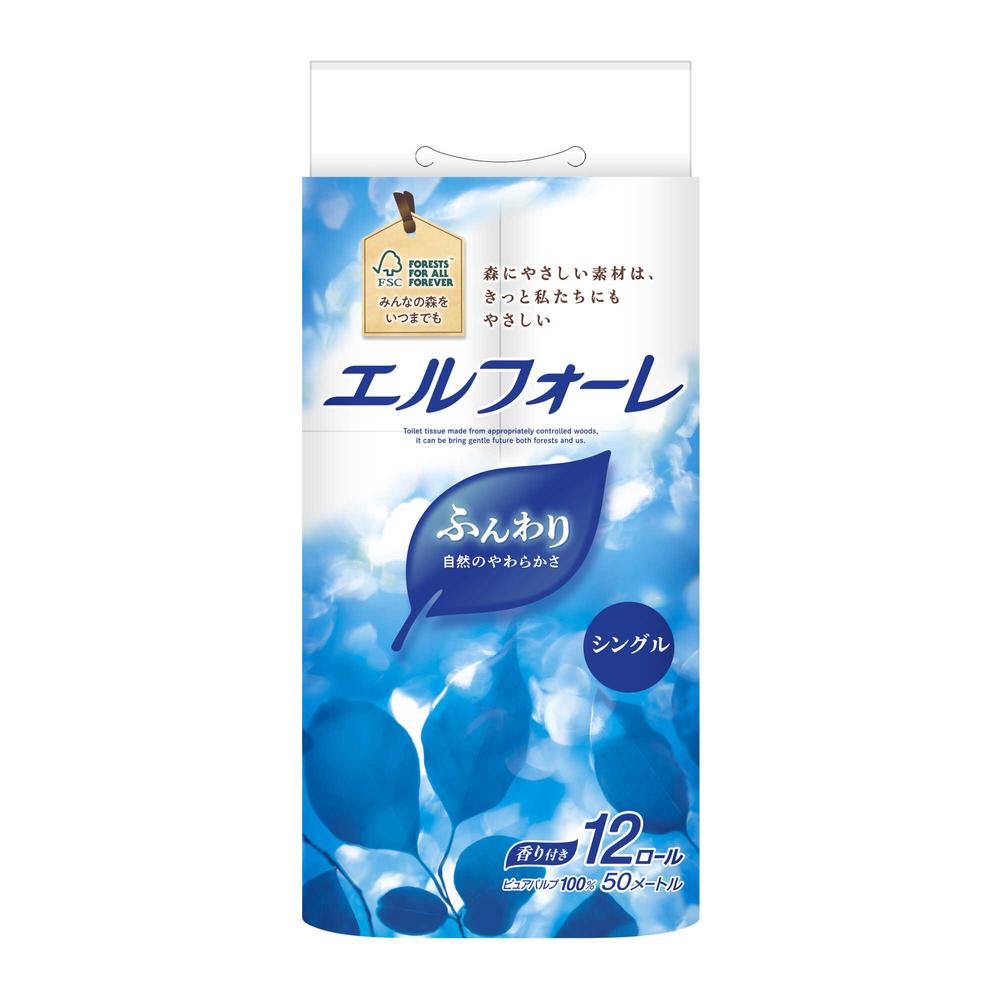 大王製紙 エルフォーレ トイレット シングル 12ロール【6個セット】