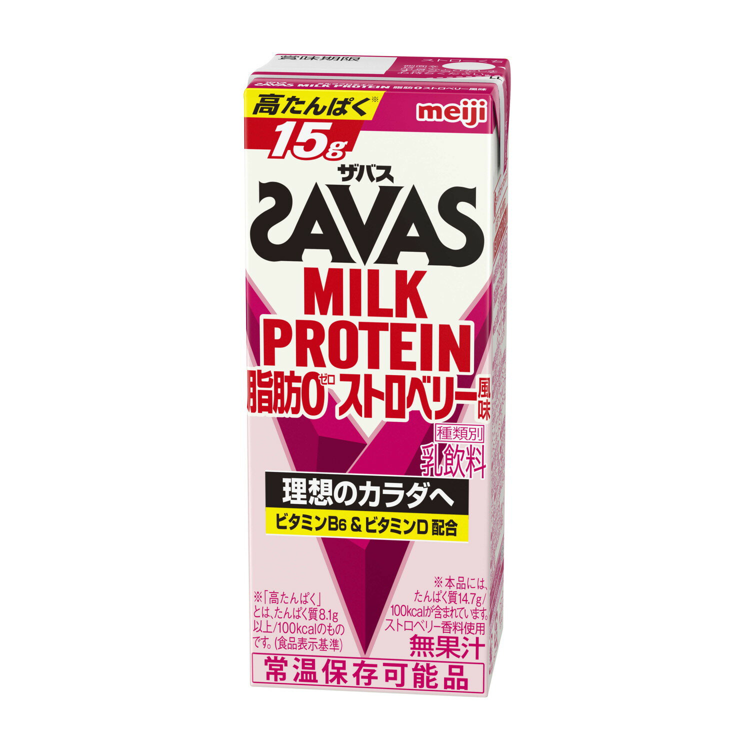 【ポイント8倍】◆明治 ザバス MILK PROTEIN 脂肪0 ストロベリー風味 200ml