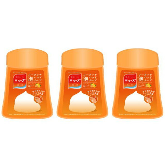 ミューズ ノータッチ泡ハンドソープ フルーティフレッシュの香り つめかえボトル250ml (約250回分)×3個セット 【医薬部外品】 殺菌 消毒 保湿