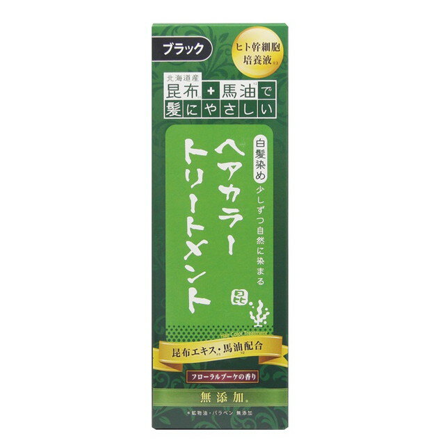 三和通商 昆布と馬油のヘアカラートリートメント ブラック 200g