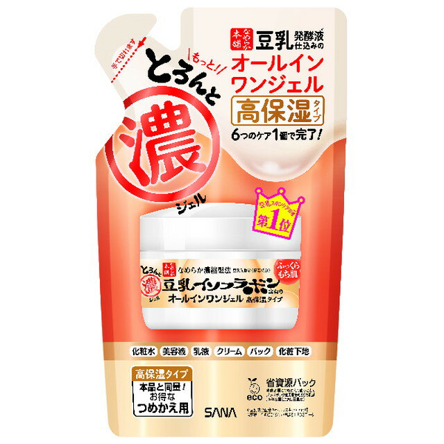 サナ なめらか本舗 豆乳イソフラボン とろんと濃ジェルエンリッチ つめかえ 100gのサムネイル