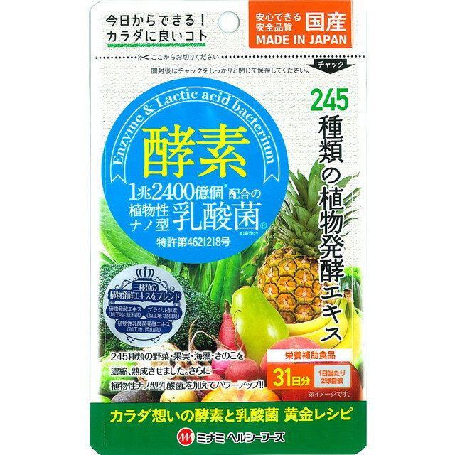 ◆ミナミヘルシーフーズ 酵素＋植物性乳酸菌 62球