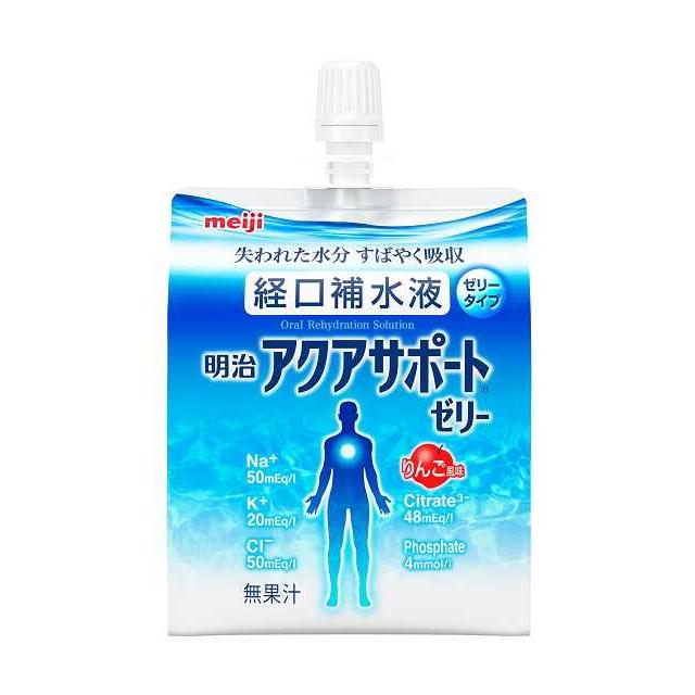 ◆明治 アクアサポートゼリー 経口補水液 ゼリータイプ りんご風味 200g