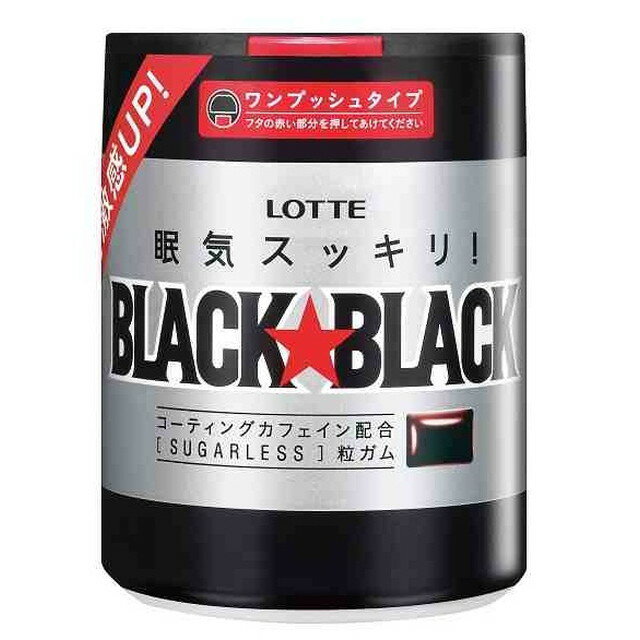 ◆ロッテ ブラックブラック粒ワンプッシュボトル 140G