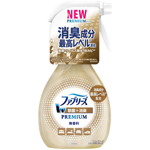 P&G ファブリーズ W除菌＋消臭プレミアム 無香料 本体 370mlのサムネイル
