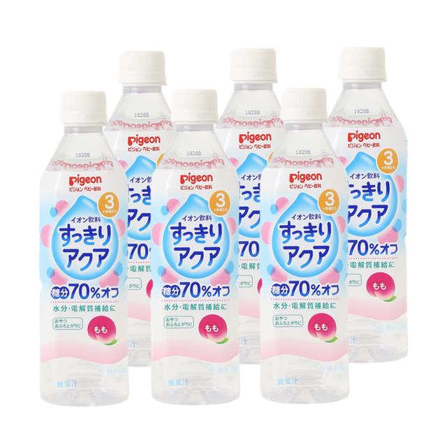 ◆【ポイント10倍】ピジョン すっきりアクア もも 3ヶ月〜 500ml【6本セット】