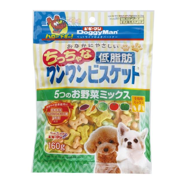 ちっちゃな低脂肪ワンワンビスケット5つの野菜MIX160gのサムネイル