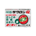 【注意！】こちらの商品は医薬品です。以下の文章を良く読み、設問に必ずお答え下さい。※医薬品は使用上の注意をよく読み用法・用量を守って正しくお使い下さい。 商品名エーザイ　サクロンQ内容量6錠商品説明●サクロンQは主成分（オキセサゼイン）が胃粘膜に直接作用し、ストレスや飲みすぎの時の胃の痛み、はきけをブロックします。●今すぐ何とかしたい、胃痛や吐き気に、速く効く！使用上の注意●してはいけないこと　　[守らないと現在の症状が悪化したり、副作用が起こりやすくなる]　1. 次の人は服用しないでください。　（1） 妊婦又は妊娠していると思われる人　（2） 15歳未満の小児　2. 本剤を服用している間は、次のいずれの医薬品も服用しないでください。・他の胃腸薬（ロートエキスを含有する製剤）、他の胃腸鎮痛鎮痙薬　3. 長期連用しないでください。　●相談すること　1. 次の人は服用前に医師、薬剤師又は登録販売者に相談してください。（1） 医師の治療を受けている人　　（2） 高齢者　（3） 薬などによりアレルギー症状を起こしたことがある人　2. 服用後、次の症状があらわれた場合は副作用の可能性があるので、直ちに服用を中止し、この説明書を持って医師、薬剤師又は登録販売者に相談してください。　関係部位：「皮膚」症状：「発疹・発赤、かゆみ」関係部位「精神神経系」症状：「頭痛、ねむけ、めまい、脱力感」3. 服用後、次の症状があらわれることがあるので、このような症状の持続又は増強が見られた場合には、服用を中止し、この説明書を持って医師、薬剤師又は登録販売者に相談してください。便秘　4. 5〜6回服用しても症状がよくならない場合は服用を中止し、この説明書を持って医師、薬剤師又は登録販売者に相談してください。効能・効果胃痛、腹痛、はきけ（むかつき、胃のむかつき、二日酔・悪酔のむかつき、嘔気、悪心）、嘔吐、さしこみ（疝痛[せんつう]、癪[しゃく]）、胸やけ、胃酸過多、胃部不快感、げっぷ（おくび）用法・用量次の量を水またはお湯で服用してください。　成人（15歳以上）　2錠／1回　　1日3回まで　※服用間隔は4時間以上おいてください。　小児（15歳未満）　服用しないこと。　［用法・用量に関連する注意］かまずにすぐのみこんでください。（早くとける錠剤ですので、成分が口の中に広がると口内にしびれが残ります。）　［錠剤の取り出し方］錠剤の入っているシートの凸部を指先で強く押して、裏面のアルミ箔を破り、錠剤を取り出して服用してください。（誤ってシートのままのみこんだりすると食道粘膜に突き刺さるなど思わぬ事故につながります。）成分・分量成人1回量2錠中に次の成分を含みます。オキセサゼイン5mg添加物［添加物］トウモロコシデンプン、D‐マンニトール、ステアリン酸Ca、セルロース保管及び取扱上の注意※こちらの商品は、使用期限が【12ヶ月】以上ある商品を販売させていただいております※（1）直射日光の当たらない湿気の少ない涼しい所に保管してください。（2）小児の手の届かない所に保管してください。（3）他の容器に入れ替えないでください。また、本容器内に他の薬剤等を入れないでください。（誤用の原因になったり品質が変わります。）（4）使用期限をすぎた製品は使用しないでください。問合せ先エーザイ「お客様ホットライン室」電話番号　0120−161−454（フリーダイヤル）受付時間　平日9：00〜18：00（土、日、祝日9：00〜17：00）製造販売会社（メーカー）サンノーバ株式会社群馬県太田市世良田町3038‐2販売会社(発売元）エーザイ株式会社剤形錠剤リスク区分（商品区分）第2類医薬品広告文責株式会社サンドラッグ/電話番号:0120‐009‐368JANコード4987028105671ブランドサクロン※パッケージ・デザイン等は、予告なしに変更される場合がありますので、予めご了承ください。 ※お届け地域によっては、表記されている日数よりもお届けにお時間を頂く場合がございます。【注意事項】・症状があるうちは、お酒やコーヒー、香辛料など胃腸を刺激するものは控えましょう。・服用しても症状がおさまらない場合や繰り返す場合は、早めに受診しましょう。・お使いになって何か気になる症状が出た場合は、使用を中止し、医師・薬剤師・登録販売者にご相談下さい。・使用前に、よく添付文書をお読みになってからご使用下さい。・その際、ご不明な点がございましたら、薬剤師・登録販売者にご相談下さい。