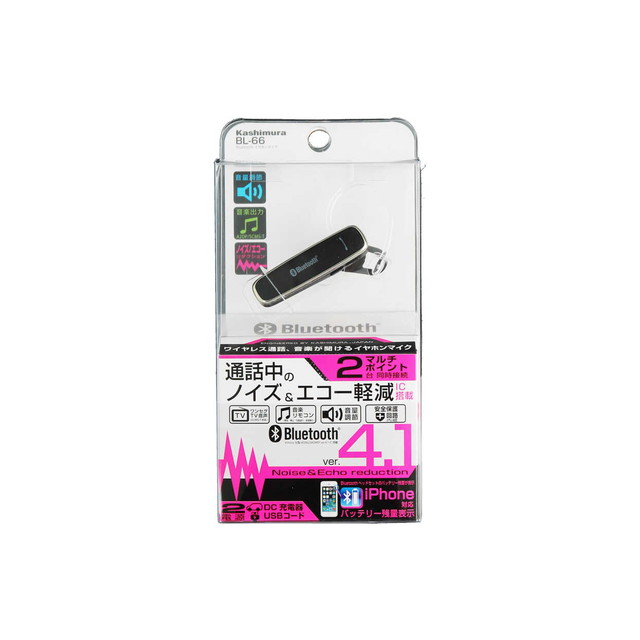 カシムラ ブルートゥースイヤホンマイク BL-66