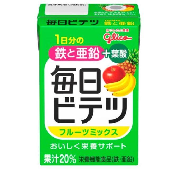 ◆江崎グリコ 毎日ビテツ フルーツミックス 100ml 【15本セット】のサムネイル
