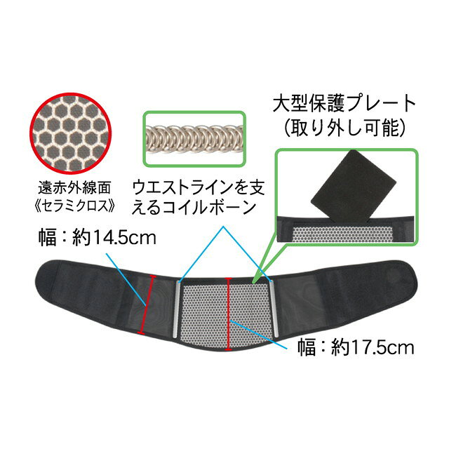 サンドラッグe-shopの山田式 ブラック コシラーク ワンタッチベルト Lサイズ 1枚｜アングル2