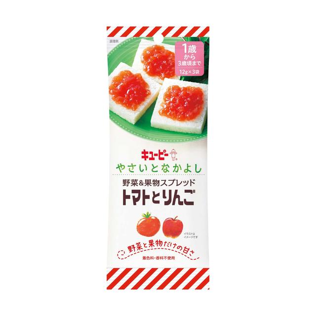 ◆QP やさいとなかよしスプレッド トマトとりんご 12g×3(1歳〜) 【4個セット】