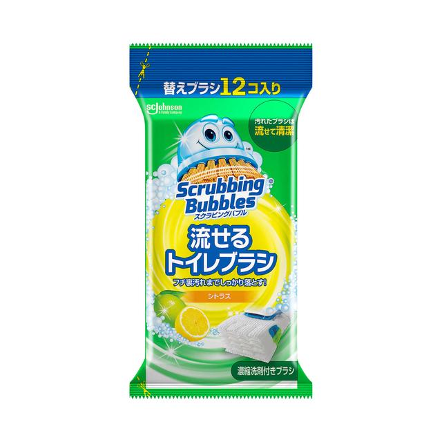 Rakuten - ジョンソン N　SB流せるトイレブラシ　シトラス　替え 12個