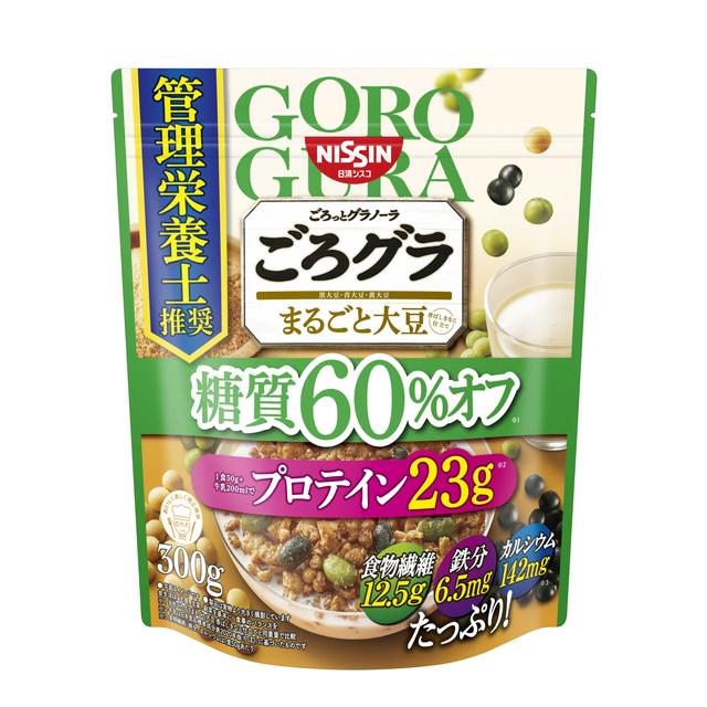 ◆日清シスコ ごろグラ 糖質60％オフまるごと大豆 300g【6個セット】