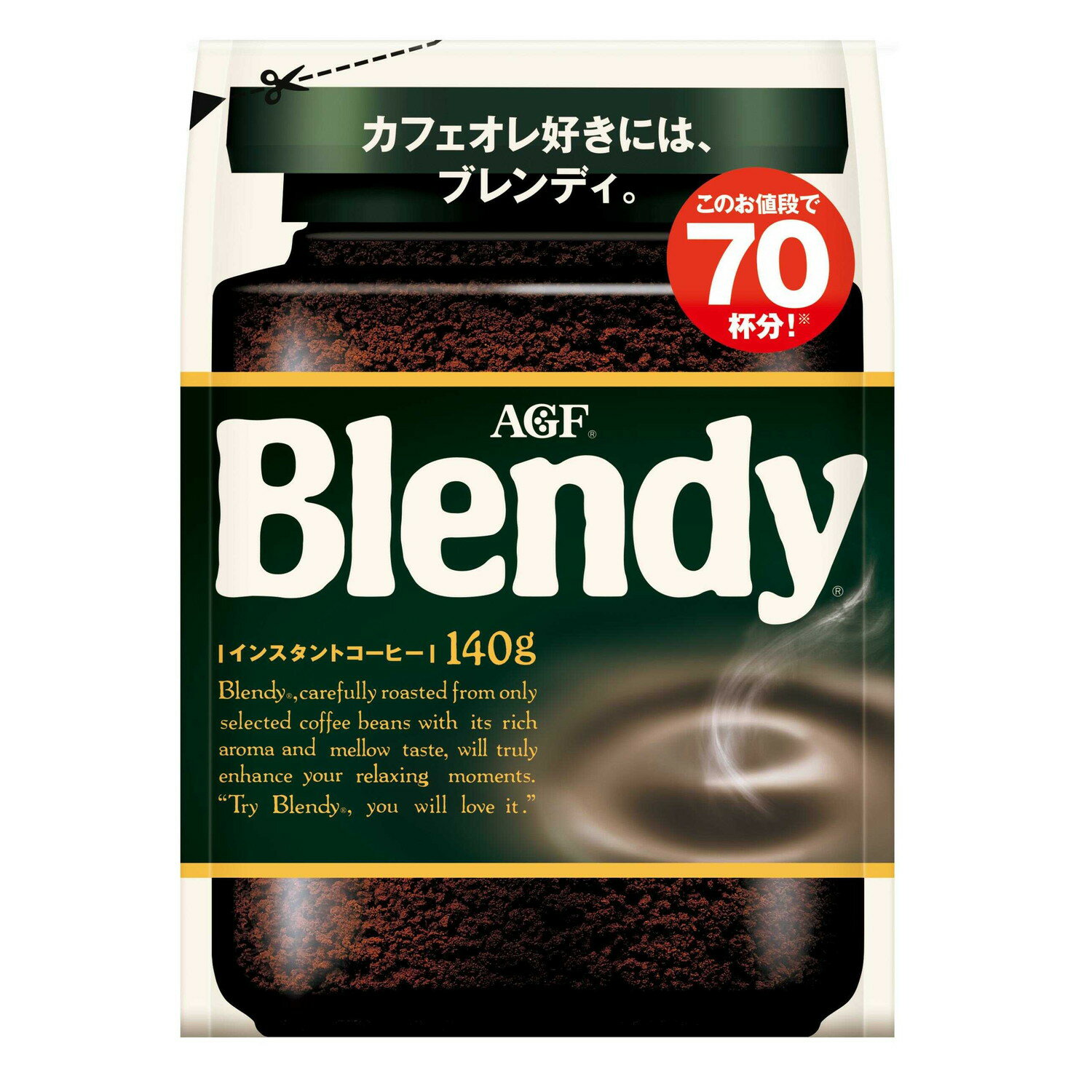 AGF ブレンディ インスタントコーヒー 袋 詰め替え(140g)[水に溶けるコーヒー]