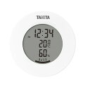 デジタル温湿度計 ホワイト TT-585-WH(1個)[温度計 湿度計 卓上 マグネット 丸型 TT-585 WH]