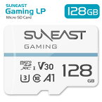 【お買い物マラソン期間中ポイント5倍】SUNEAST microSD カード 128GB アダプター 1個附属 class10 UHS-1 U3 V30 A1 4K対応 Nintendo Switch ドライブレコーダー 動作確認済 変換アダプタ付 日本国内正規品 Gaming LP サンイースト SE-MSD128GMON