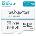 SUNEAST microSD カード 512GB アダプター 1個附属 class10 UHS-1 U3 V30 A1 4K対応 Nintendo Switch ドライブレコーダー 動作確認済 変換アダプタ付 日本国内正規品 Gaming LP サンイースト se-msd512gmon
