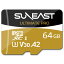 SUNEAST microSD 64GB ץ 1°  ɼ180MB/s 130MB/s microSDXC UHS-I DDR200⡼ A2 U3 V30 Class10 Ѵץ ܹ SE-MSDU106418ON