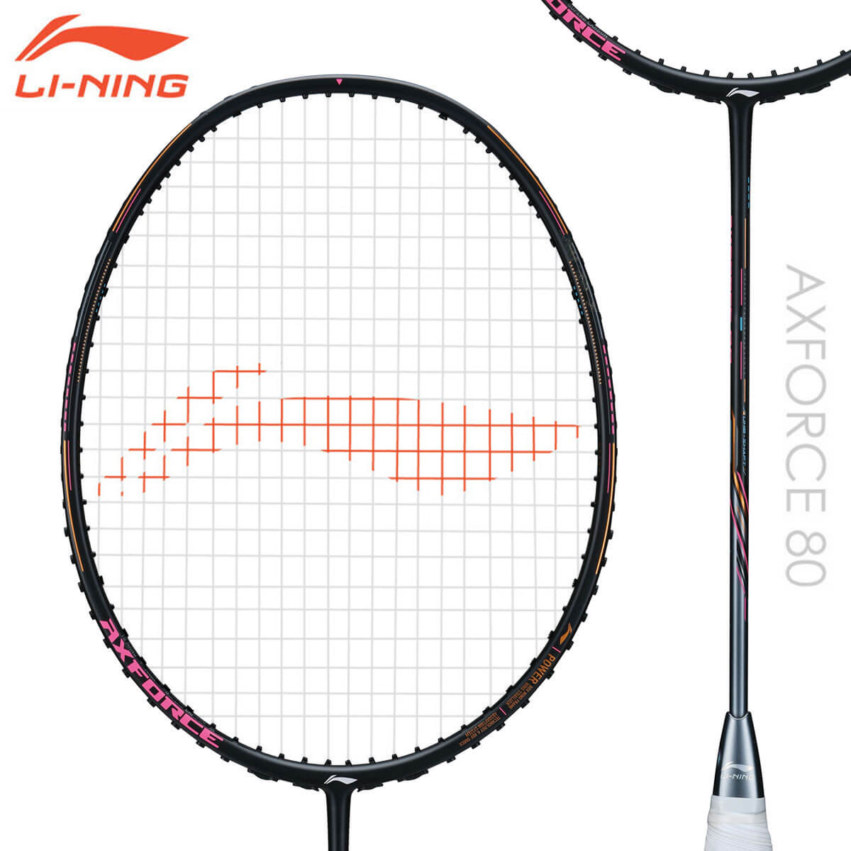 【渡辺勇大選手使用モデル】LI-NING AX80 AXFORCE 80 雷霆 バドミントンラケット リーニン【日本バドミントン協会審査合格品/オススメガット＆ガット張り工賃無料】