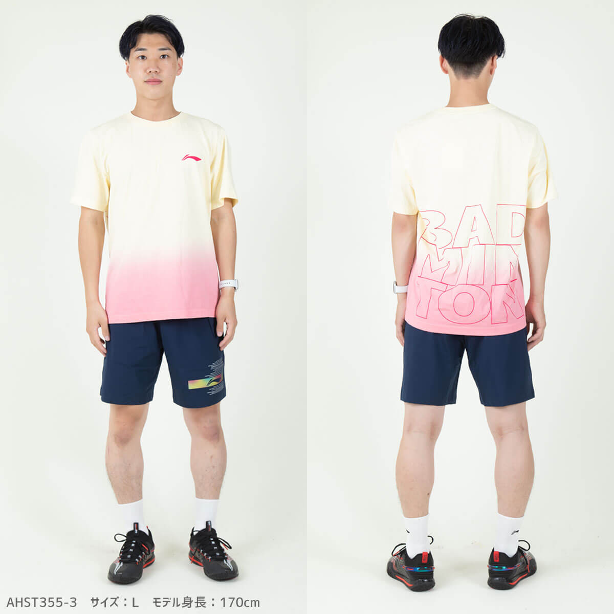 LI-NING AHST355 トレーニングTシャツ バドミントンウェア(ユニ/メンズ) リーニン【メール便可】 3