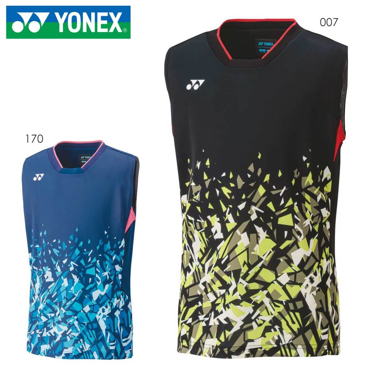 YONEX 10520J ジュニアゲームシャツ(ノースリーブ) トップス テニス・バドミントンウェア(ジュニア) ヨネックス 2023SS【日本バドミントン協会検定合格品/メール便可】