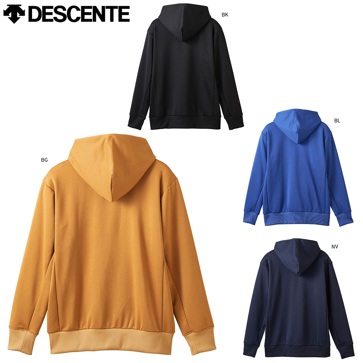 DESCENTE DMMWJF20 ウォームアップジャケット ライトスムーススウェット オーセンティックロゴ フルジップフーディー マルチトレ－ニング デサント 2