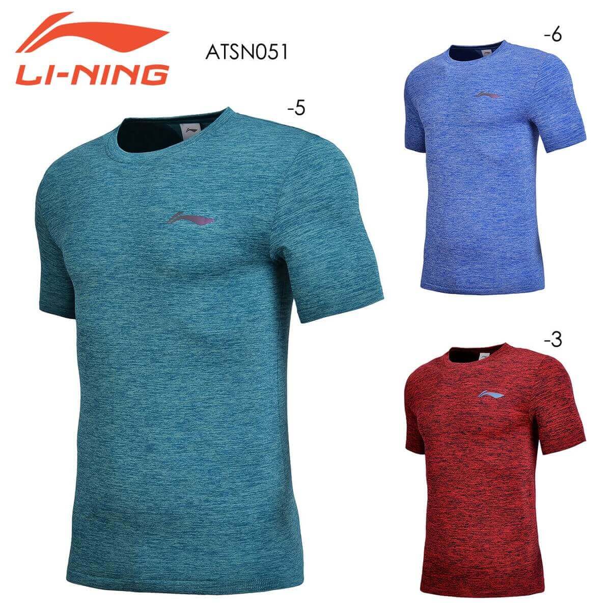 LI-NING ATSN051 トレーニングTシャツ(ユニ/メンズ) バドミントンウェアリーニン【メール便可】