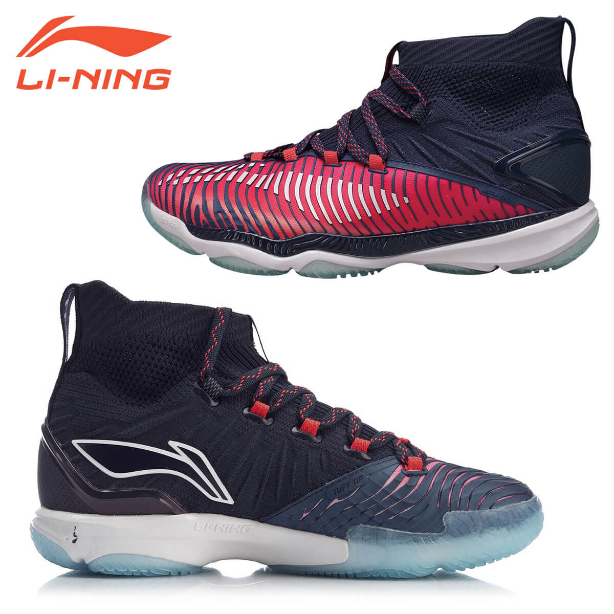 ラケットプロショップ SUNFASTのLI-NING AYAP002 サポーター付 バドミントンシューズ(レディース) リーニン【日本バドミントン協会審査合格品】｜アングル2