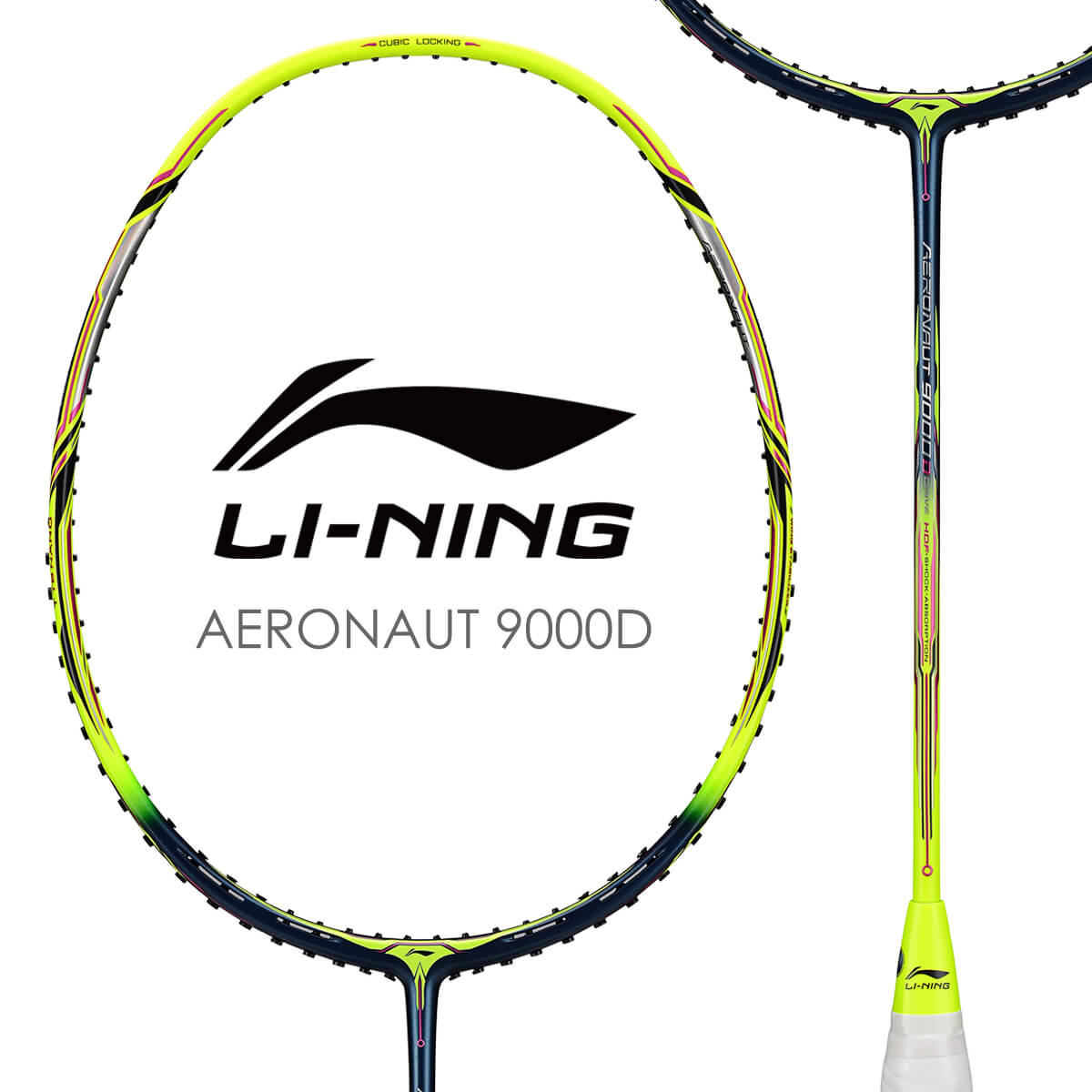 LI-NING AERONAUT 9000D AN9000D 風洞設計 バドミントンラケット リーニン【オススメガット＆ガット張り工賃無料】