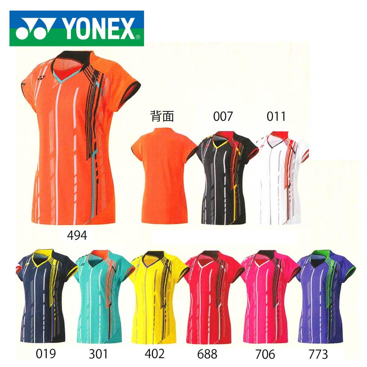 YONEX 20235 半袖ゲームシャツ スリムロングフィットタイプ(レディース) テニス バドミントンウェア ヨネックス 【メール便可/ 日本バドミントン協会審査合格品】