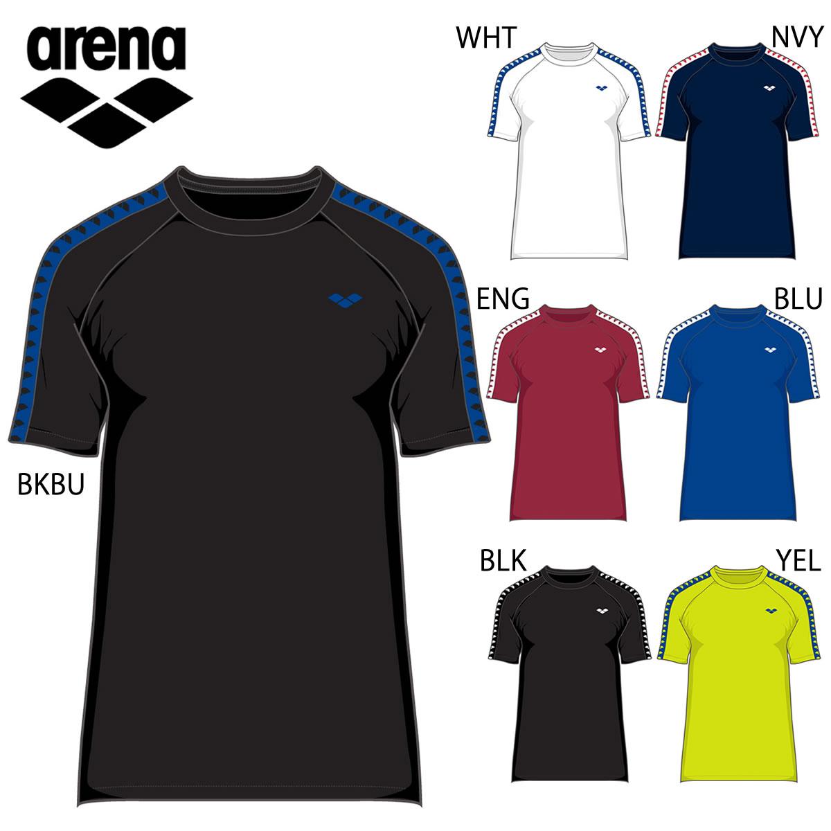 arena AMUQJA54 チームラインTシャツ スイムウェア(ユニ/メンズ) 水泳 アリーナ 2020秋冬 【メール便可/ 取り寄せ】