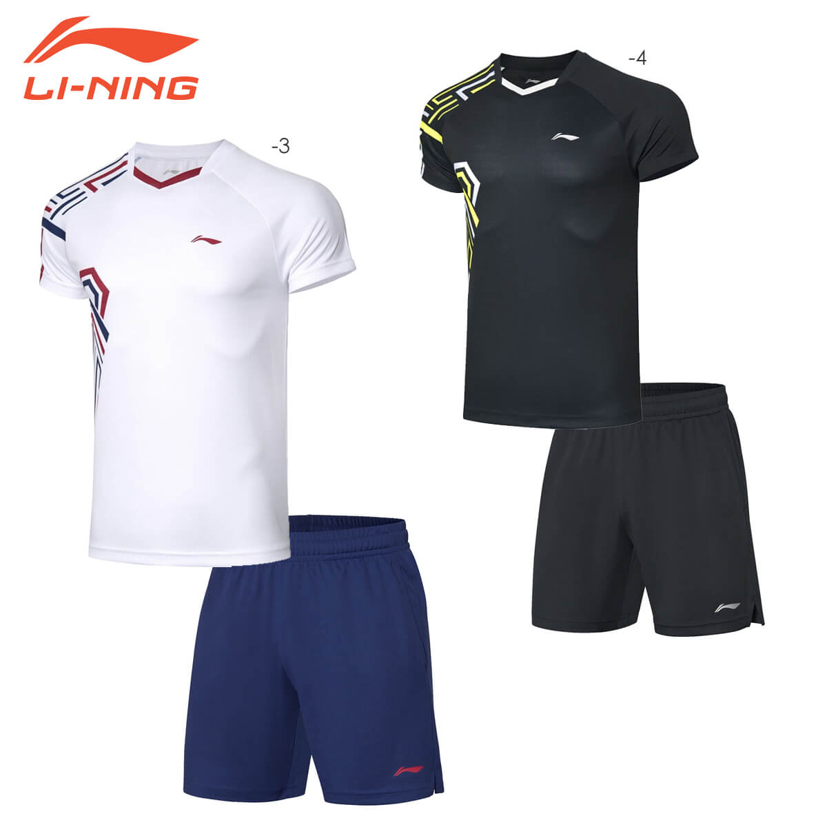 LI-NING AATQ087 ゲームシャツ+パンツセット バドミントンウェア ユニ/メンズ リーニン【メール便】