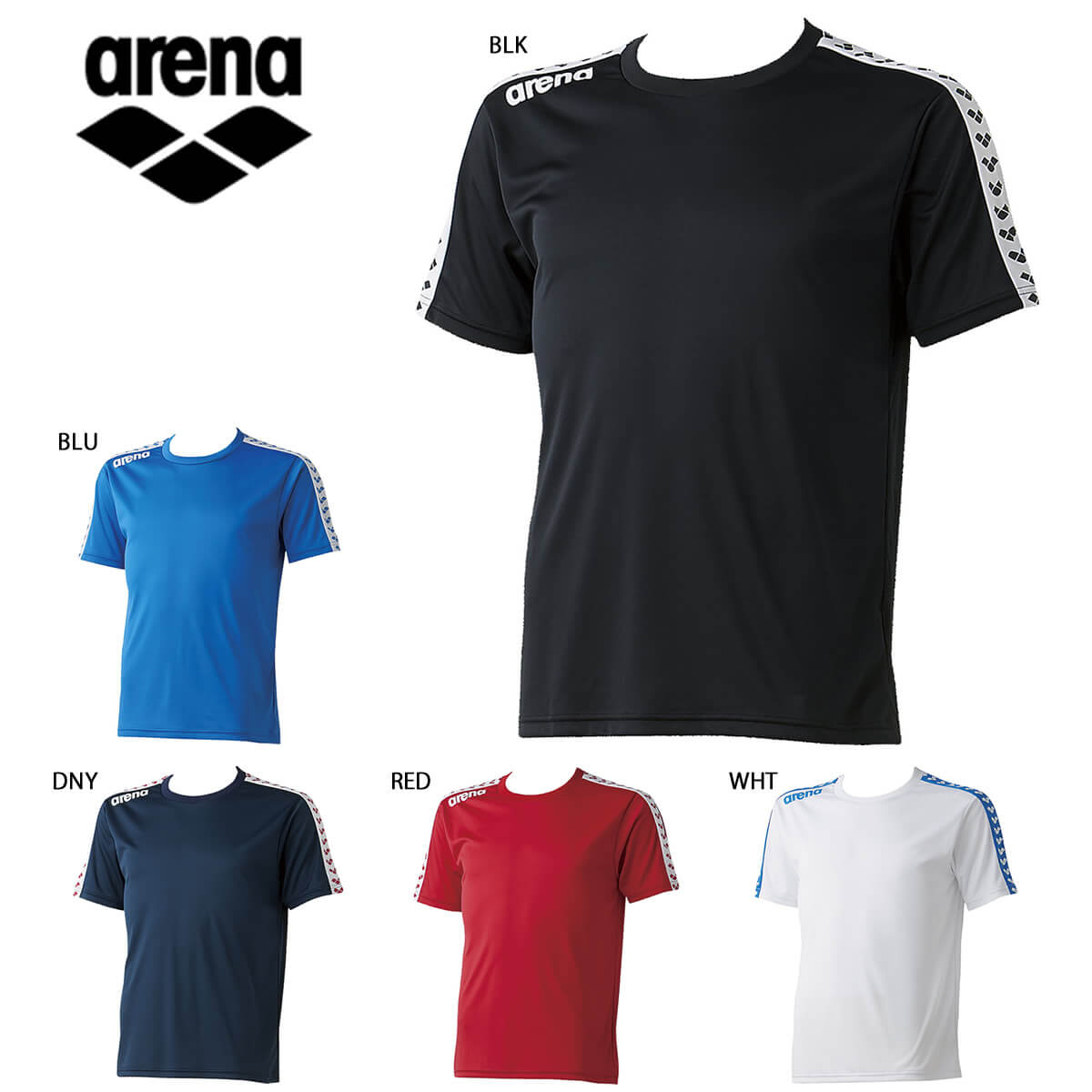 arena ARN-6331 チームラインTシャツ 半袖シャツ メンズ 水泳 アリーナ 2021秋冬【メール便可/取り寄せ】