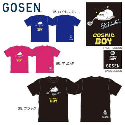 GOSEN CPT05 COSMIC BOY/コズミックボーイ 半袖Tシャツ(ジュニア/ユニ/メンズ) バドミントンウェア ゴーセン 2021秋企画 2021FW 【メール便可/ 限定品】