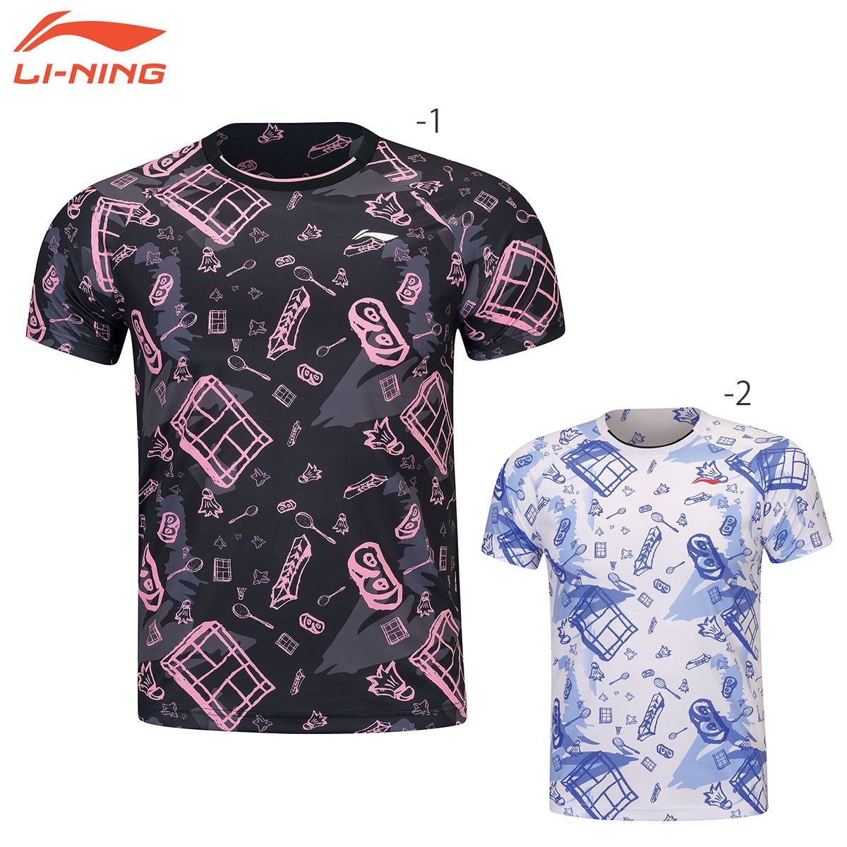 LI-NING AHSS465 トレーニングTシャツ バドミントンウェア ユニ/メンズ リーニン【メール便可】