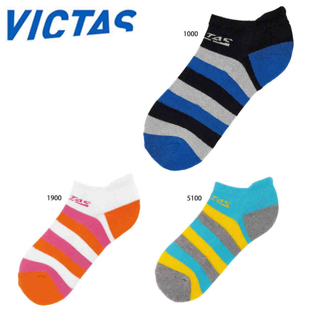 VICTAS 662201 ストライプアンクルソックス 卓球 ソックス ヴィクタス 2022SS【取り寄せ/メール便可】