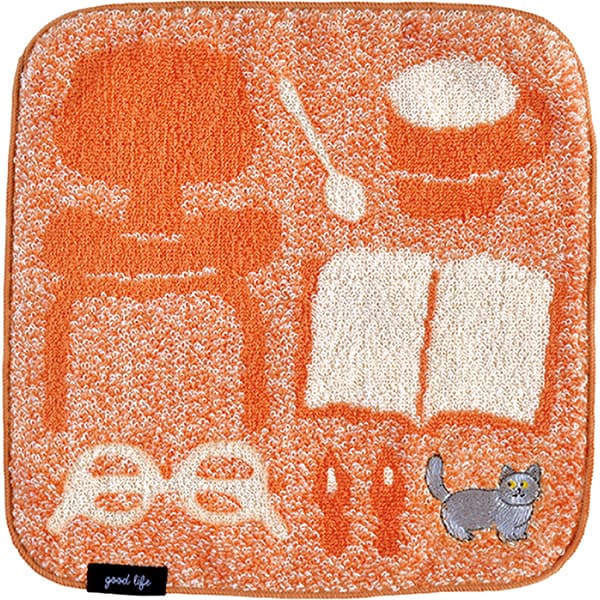 米津祐介 ハンドタオル ネコ YZZ-432 グリーティングライフ かわいい 雑貨 大人 タオルハンカチ プチタ..