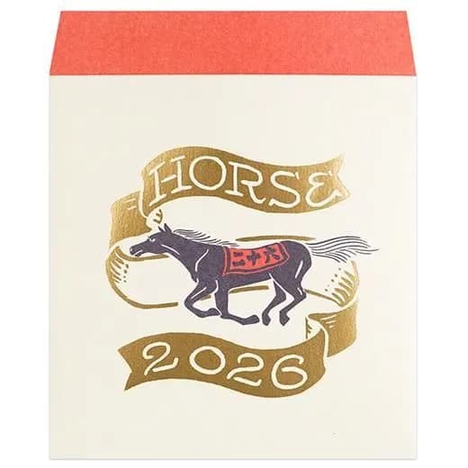 年賀ぽち袋 チョークボーイ 干支柄 ウマ ポチ袋 5枚入 CBP-56 グリーティングライフ お年玉ポチ袋 封筒 お正月 二つ折り 午 馬
