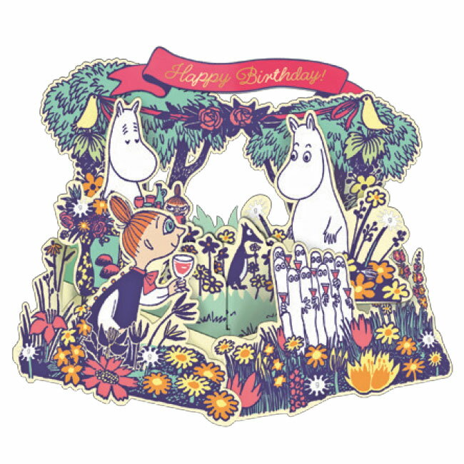 ムーミン ポップアップカード ピンク 1000108207 APJ グリーティングカード 多目的キャラクターグッズ