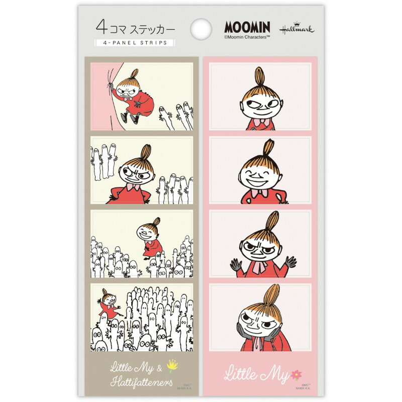 樂天商城 - 【20%OFF】ムーミン 4コマステッカー シール リトルミイ 853846 日本ホールマーク キャラクターグッズ かわいい 大人 デコ 証明写真風