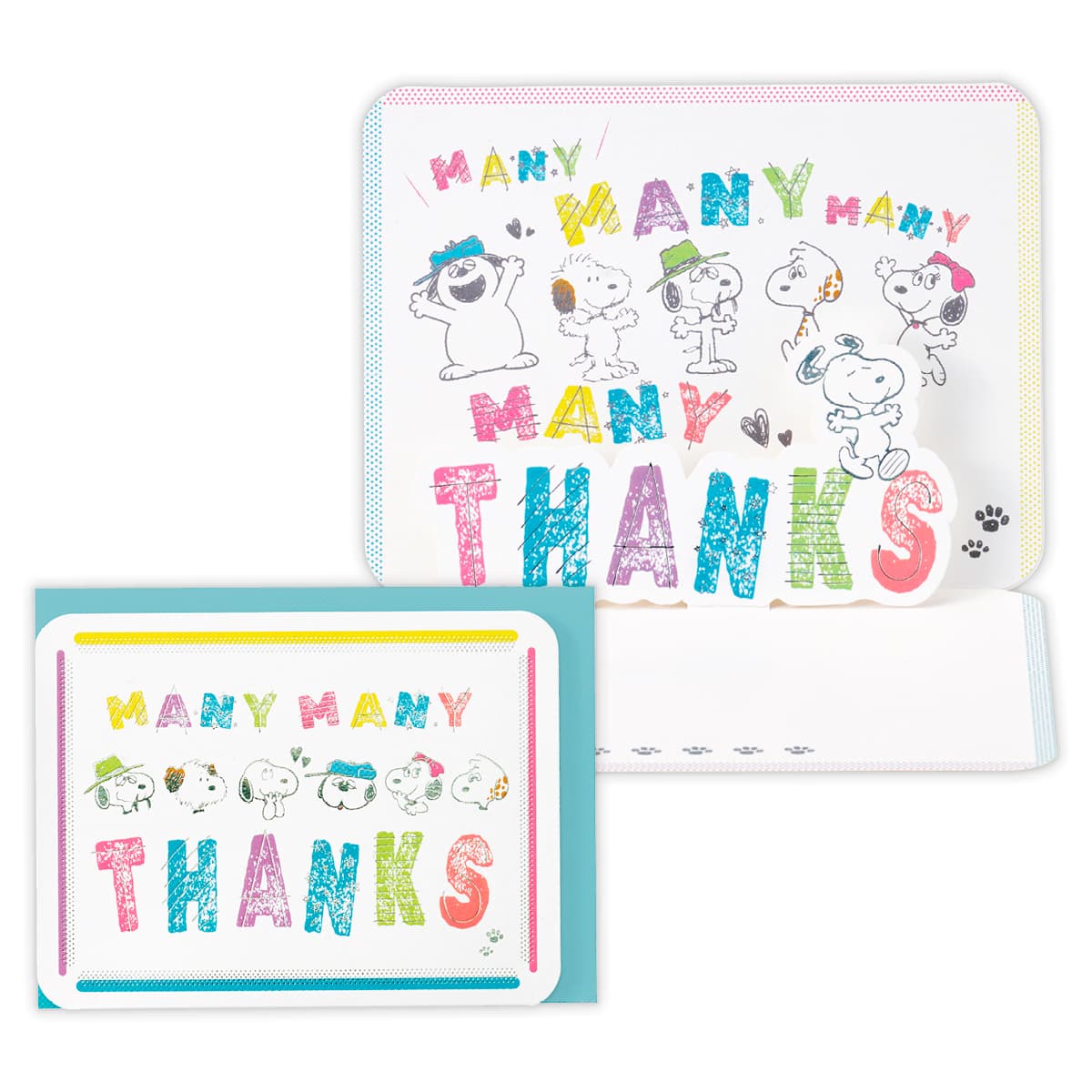 サンキューカード 立体 スヌーピー THANKS 文字 844011 日本ホールマーク グリーティングカード 大人 子供 手紙 挨拶 メッセージ 感謝 ありがと...