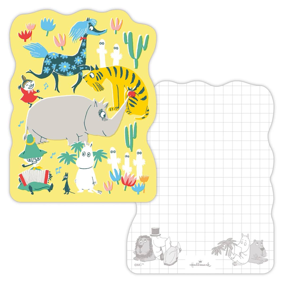 ムーミン ダイカットメモ イエロー MOAD 843472 日本ホールマーク キャラクターグッズ 大人 子供 かわいい 文具 メモ帳 伝言 メッセージ 便利