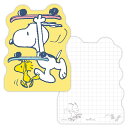 スヌーピー ダイカットメモ イエロー スケボー SNHJ 843717 日本ホールマーク キャラクターグッズ 大人 子供 かわいい 文具 メモ帳 伝言 メッセージ 便利