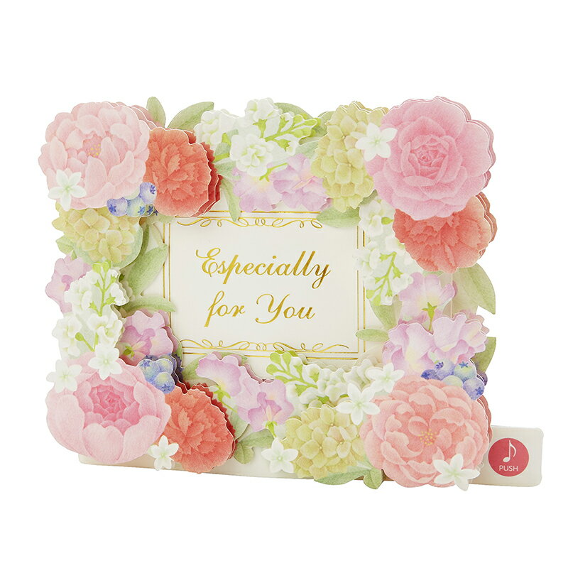 多目的カード ♪パッヘルベルのカノンが流れるメロディーカード フラワー フォトフレームにもなる JPME57-3 629952 サンリオ sanrio グリーテ...